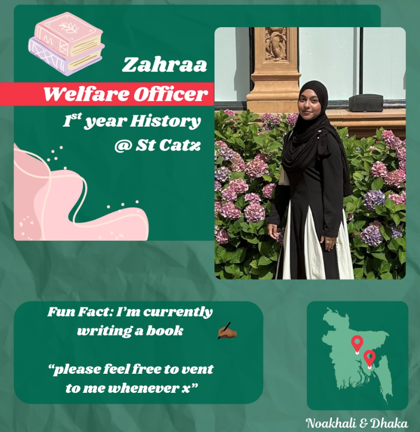 Zahraa, Welfare Officer